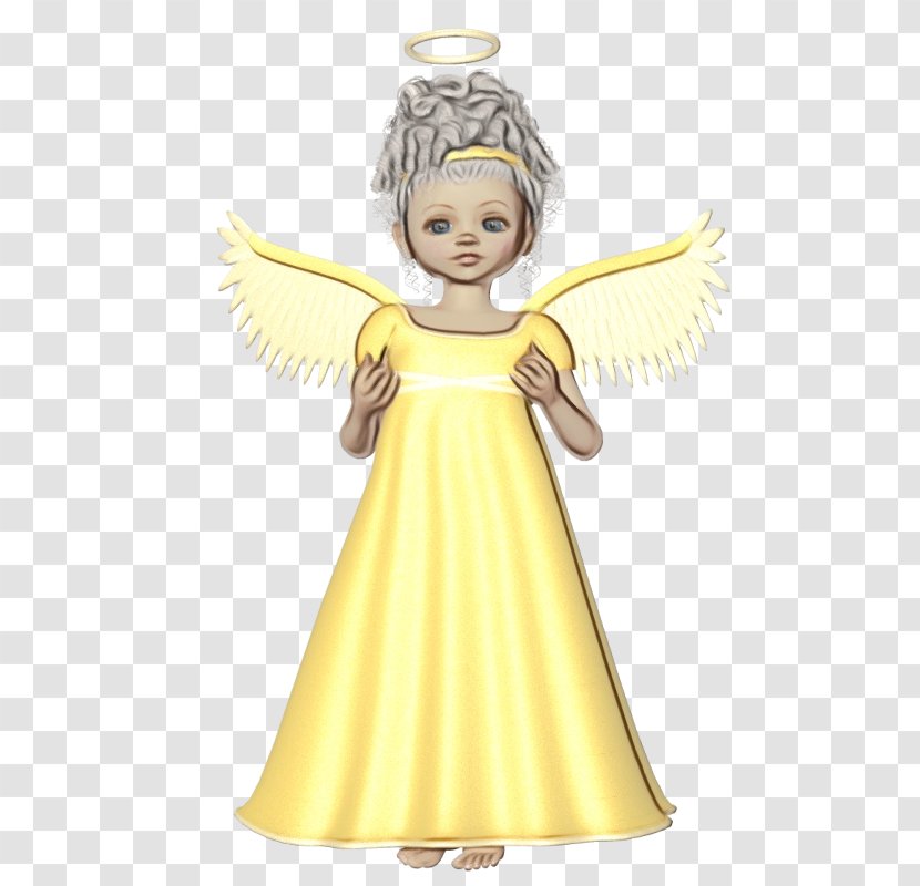 Watercolor Holiday - Yellow - Child Dress Transparent PNG