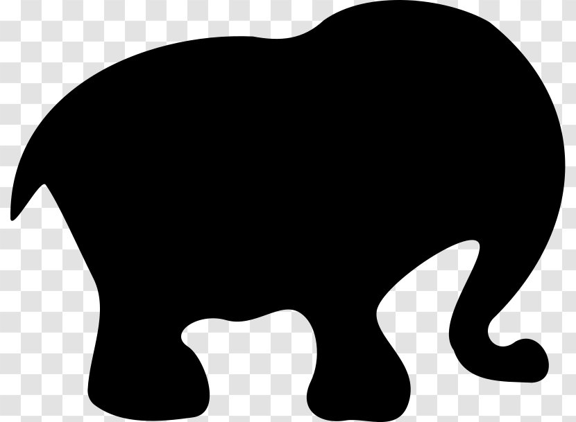 African Elephant Silhouette Clip Art - Black - Cartoon Cliparts Transparent PNG