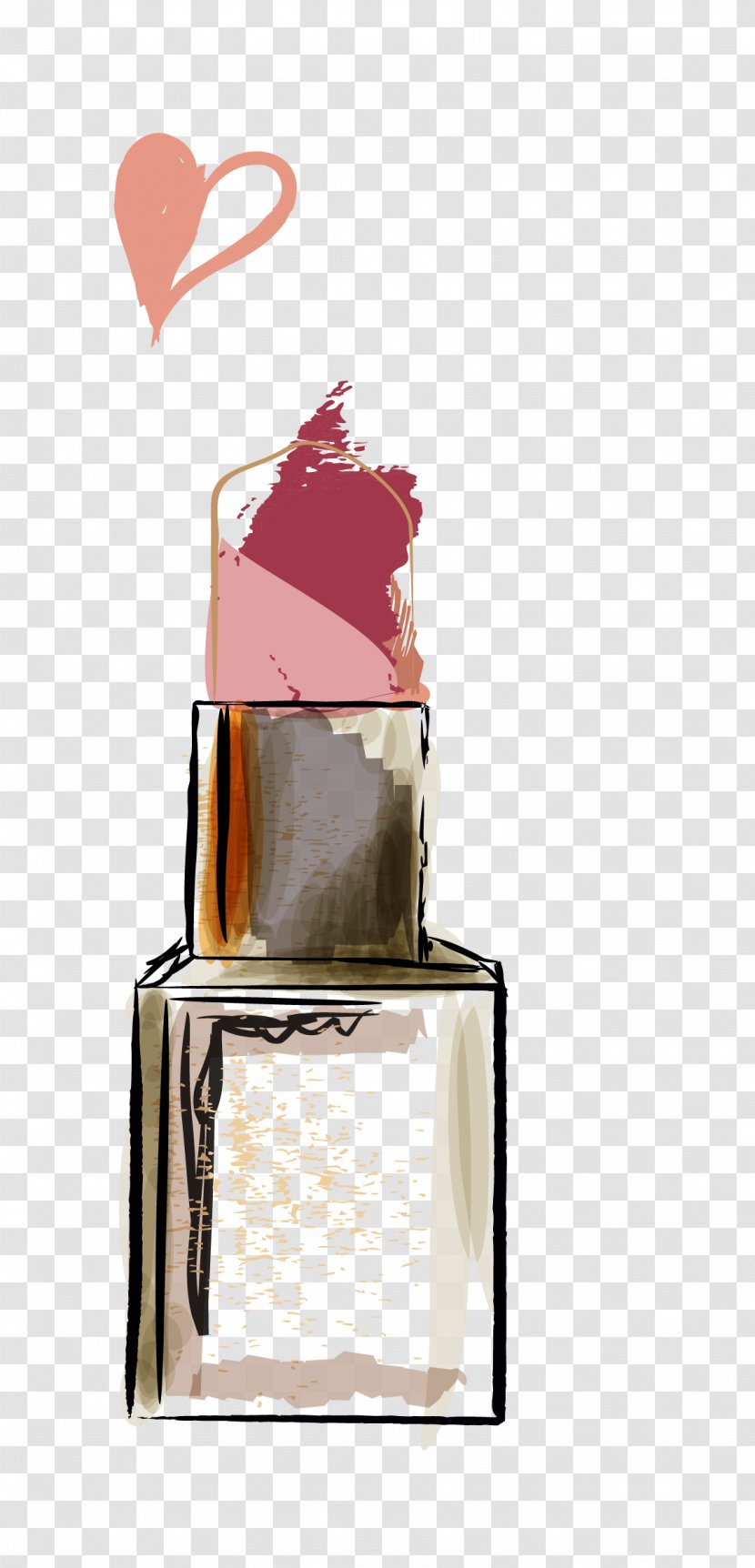 Perfume Lipstick - Diagram - Hand Painted Transparent PNG