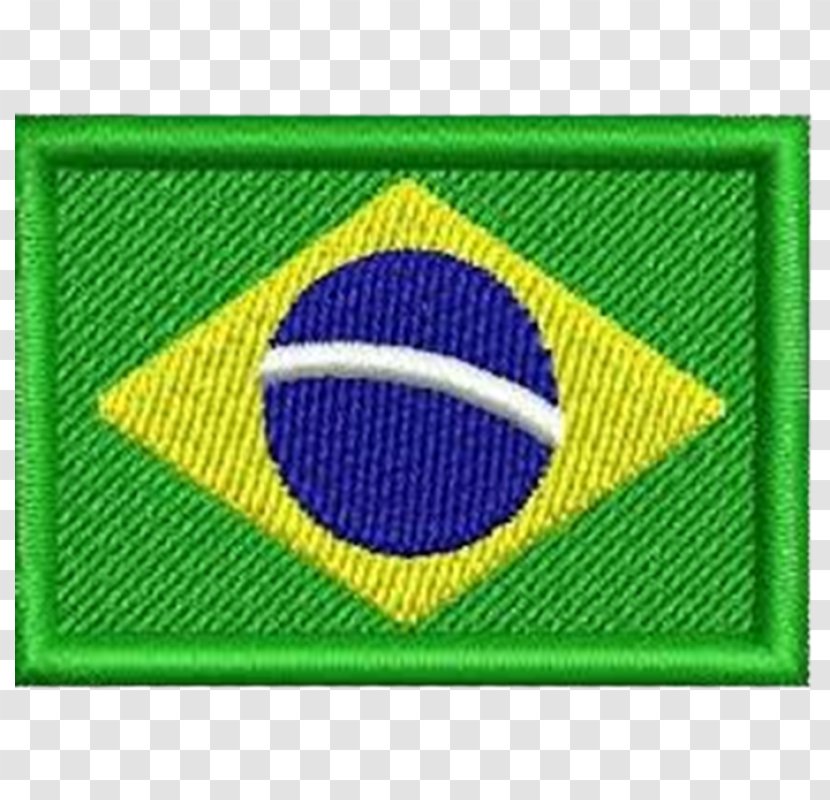 Flag Of Brazil Embroidery Embroidered Patch Transparent PNG