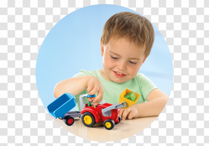 Tractor Farm Trailer Playmobil Toy Transparent PNG