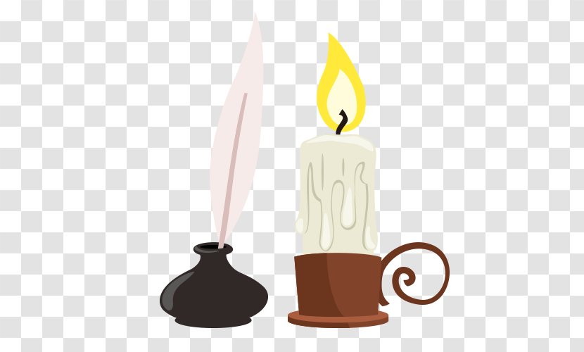 Cartoon Ink Brush - Cup - Candle Transparent PNG