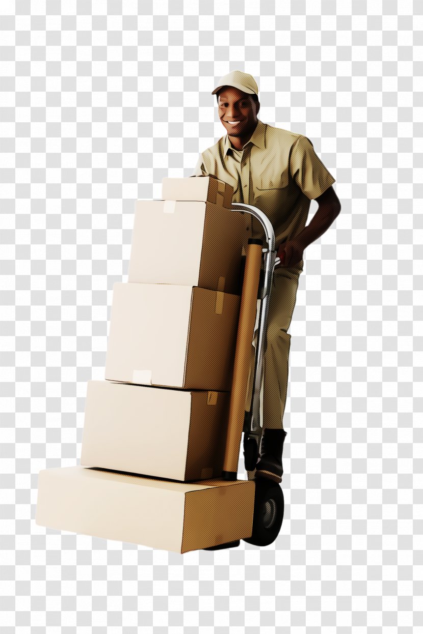 Package Delivery Warehouseman Pallet Jack Beige Furniture - Stairs Transparent PNG