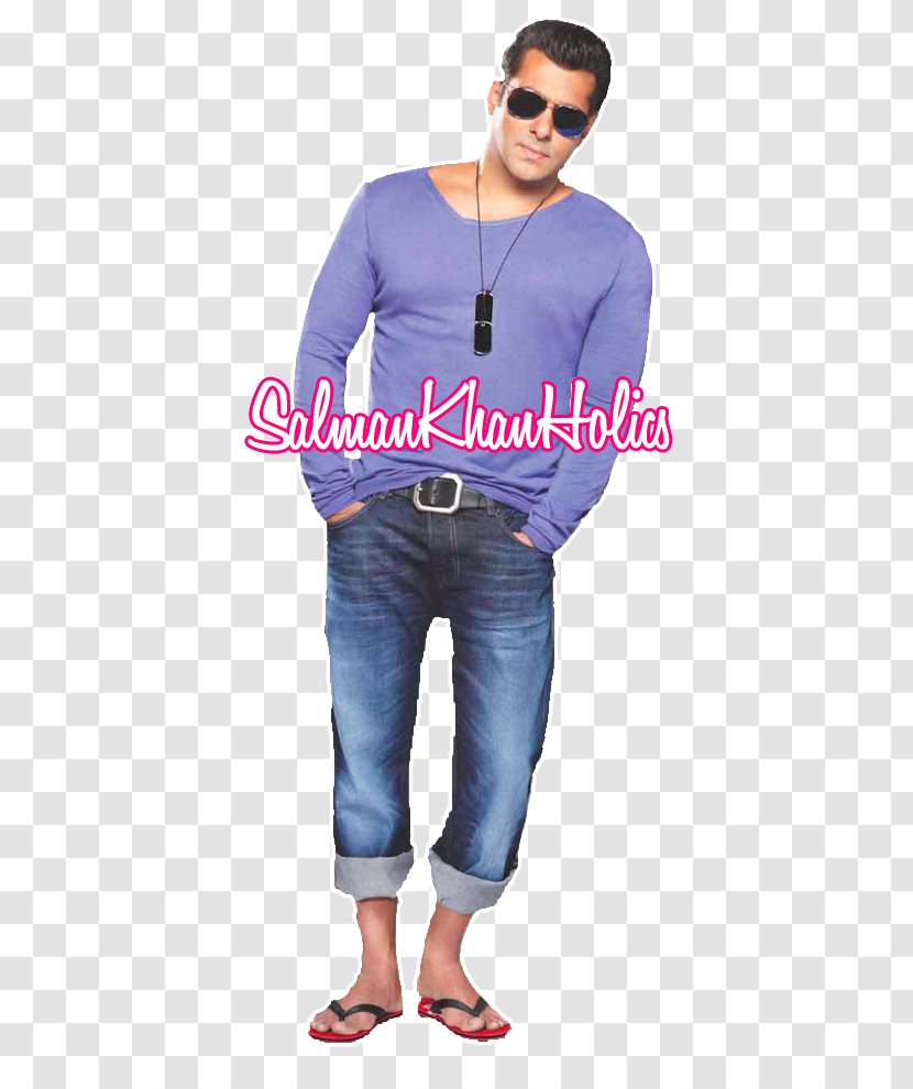 Jeans T-shirt Shoulder Denim Sleeve - Salman Khan Transparent PNG