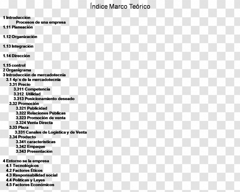 Index Theory Document Empresa Micro-enterprise - Marco Transparent PNG