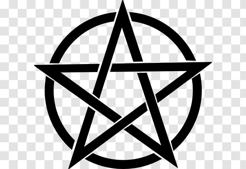 Pentagram Pentacle Wicca Clip Art - Black And White - Green Energy Logo Template Download Transparent PNG
