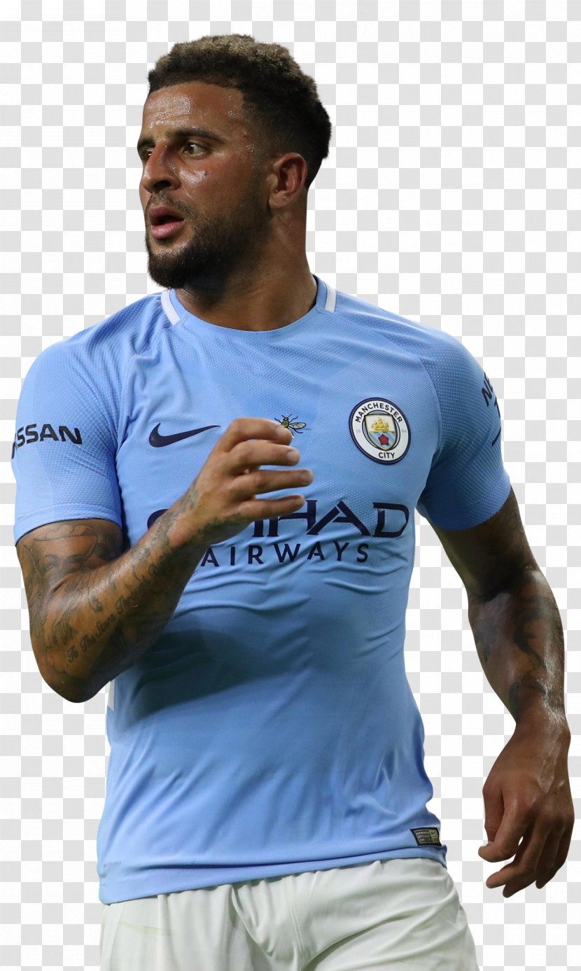 Kyle Walker 2017–18 Premier League Manchester City F.C. Jersey England - Top Transparent PNG