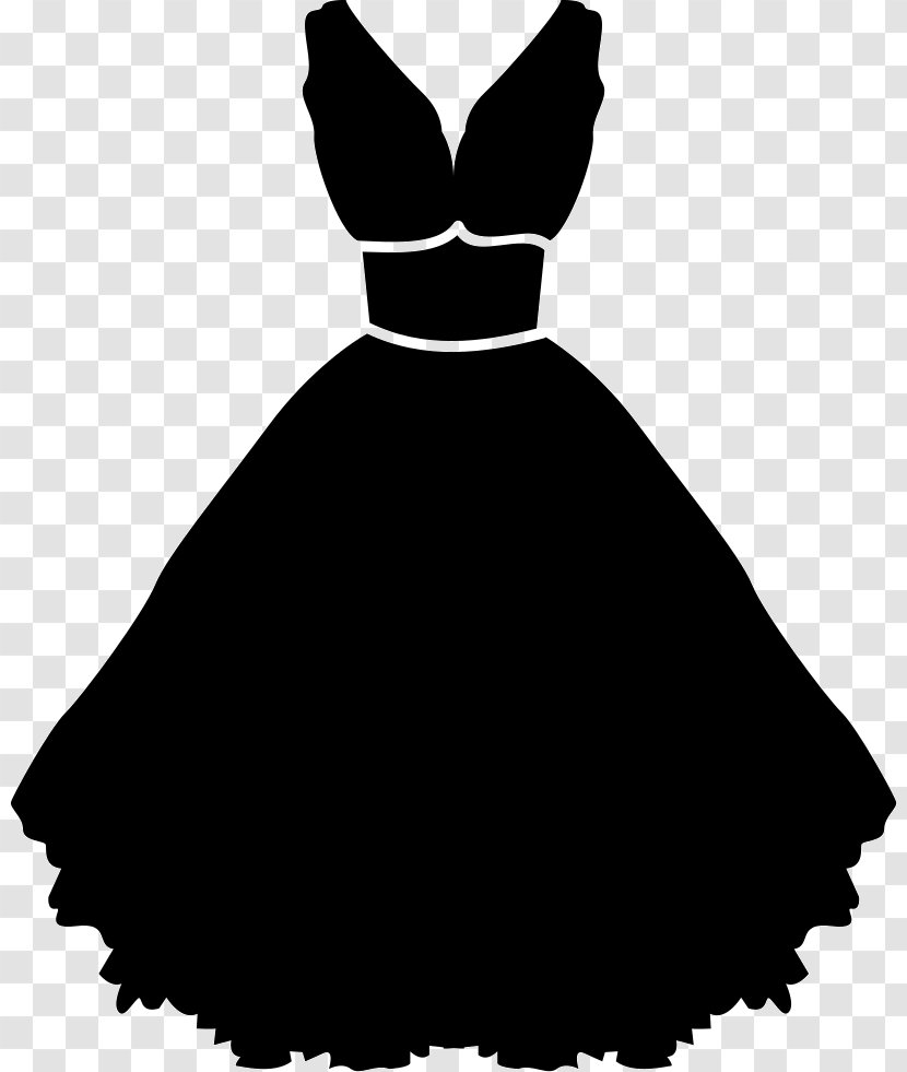 Wedding Dress Little Black Gown Clothing - Monochrome Photography - Dresses Transparent PNG