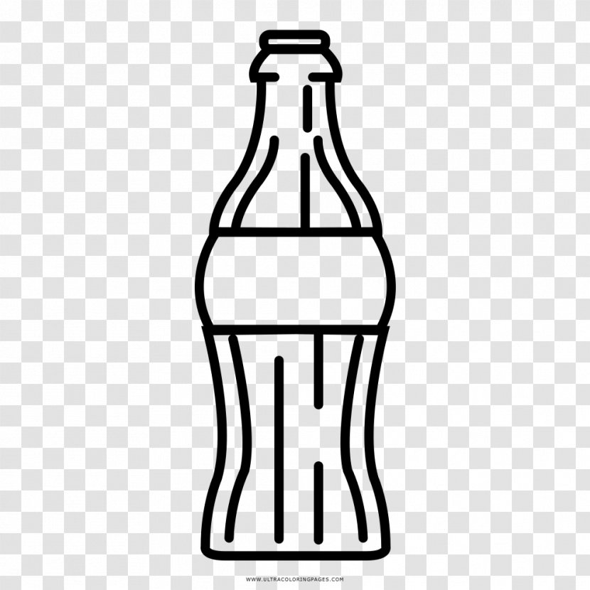 Fizzy Drinks Coca-Cola Diet Coke Bottle - Black And White - Coca Vector Transparent PNG