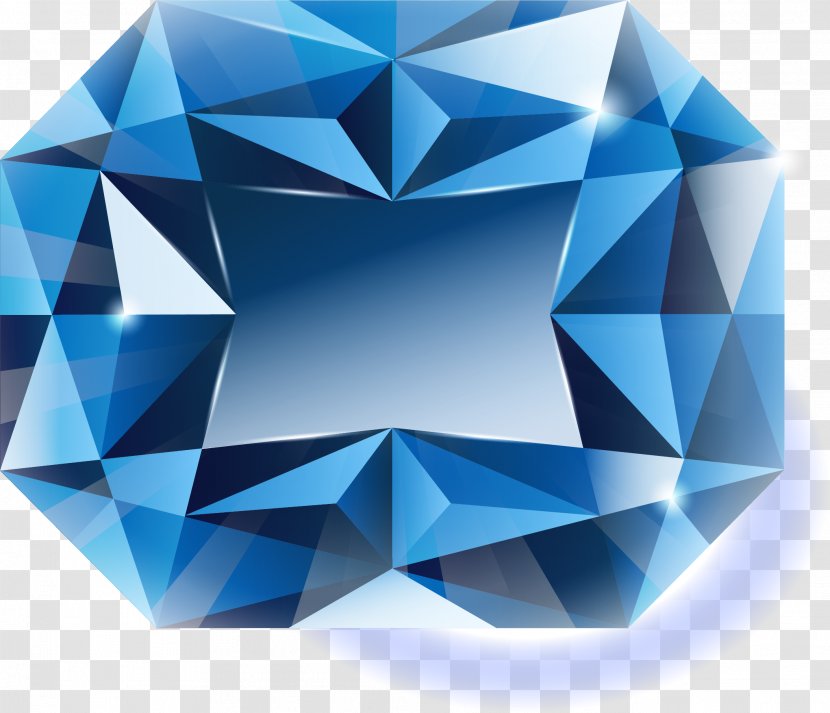 Blue Gemstone Sapphire Euclidean Vector - Cabochon - Glowing Transparent PNG