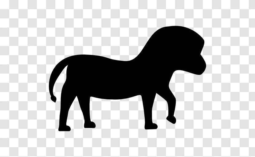 Lion Pony Leo Zodiac Astrological Sign - Black And White Transparent PNG