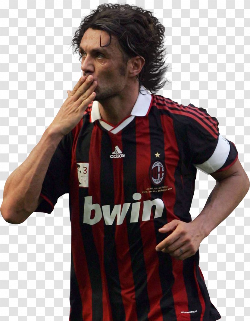 Paolo Maldini A.C. Milan Serie A Football FIFA Club World Cup - T Shirt Transparent PNG