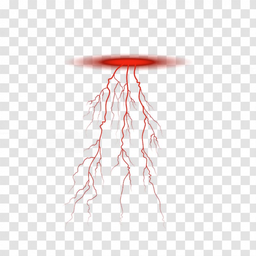 Angle Neck Pattern - Red Lightning Element Transparent PNG