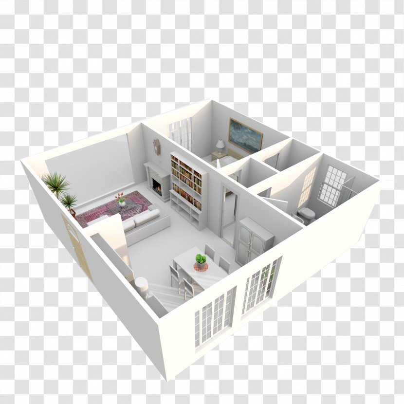 3D Floor Plan Computer Graphics Architectural Rendering Interior Design Services - 3d - Decoration Model Transparent PNG