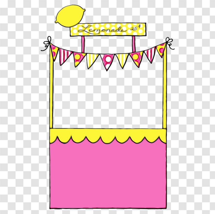 Pink Birthday Cake - Fizzy Drinks - Paper Candle Transparent PNG