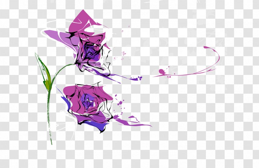 Beach Rose Flower - Drawing - Creative Transparent PNG
