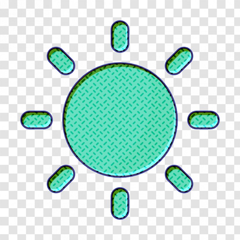 Sun Icon Contrast Web Design Development & UI - Teal Turquoise Transparent PNG