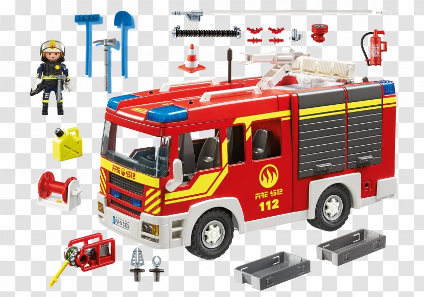Fire Engine Playmobil Department Station Siren - Truck - Firefighter Transparent PNG