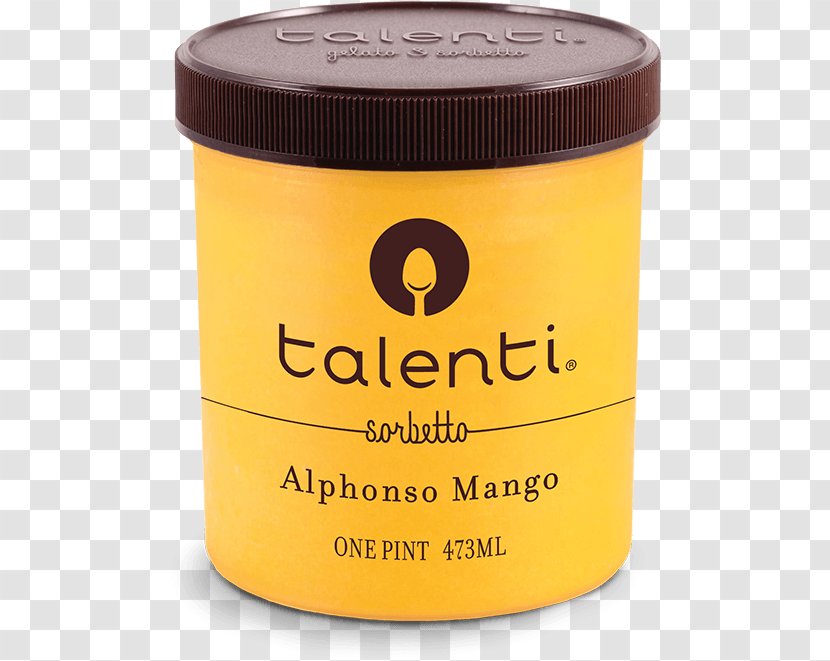 Sorbet Ice Cream Gelato Talenti Food - Yellow Transparent PNG