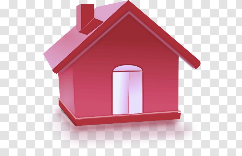 Pink House Property Home Roof - Bird Feeder - Dollhouse Transparent PNG