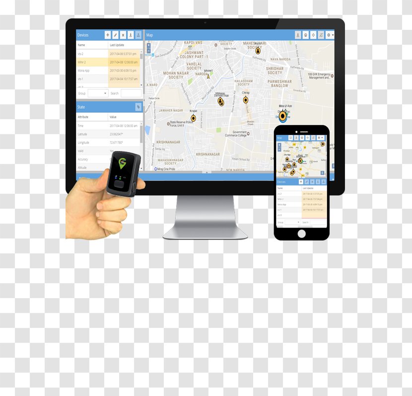 GPS Navigation Systems Global Positioning System Tracking Unit - App Mockup Transparent PNG