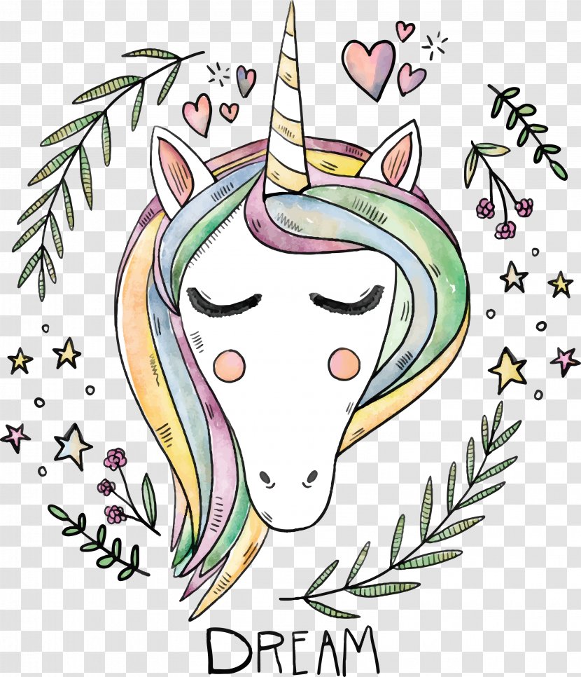 IPhone 8 Unicorn 7 Yoga Shavasana - Frame - Cute Animal Hand Painted Transparent PNG