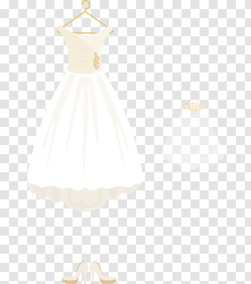 Gown Clothes Hanger Neck Clothing - White - Vector Wedding Transparent PNG