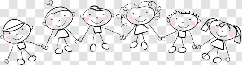 Child Holding Hands Coloring Book Clip Art - Watercolor Transparent PNG
