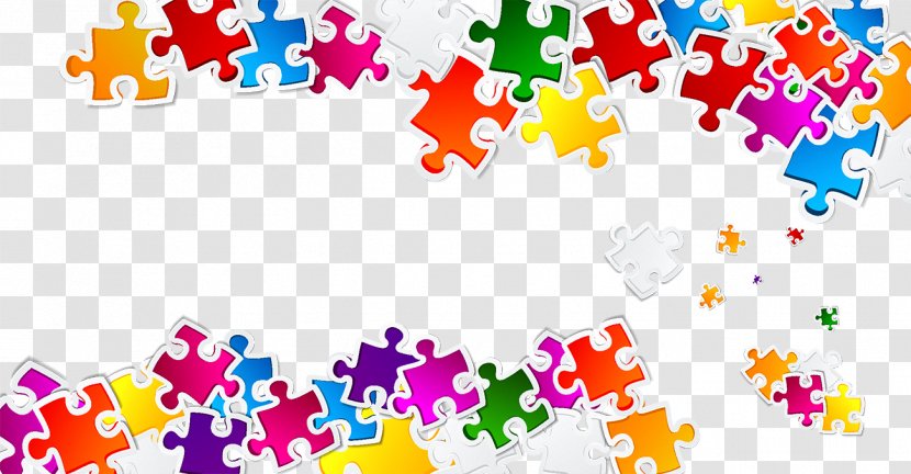 Jigsaw Puzzle Business Card Game - Royaltyfree - Colorful Transparent PNG