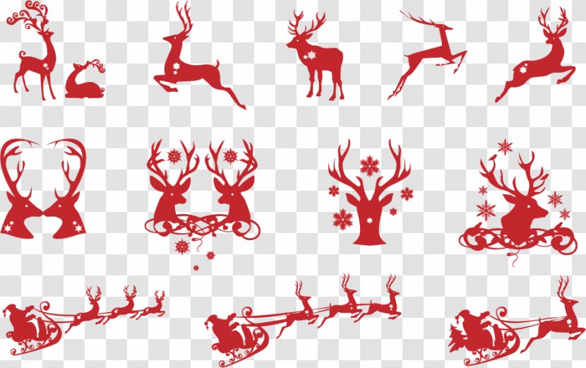 Christmas Card Icon - Deer Decoration Transparent PNG