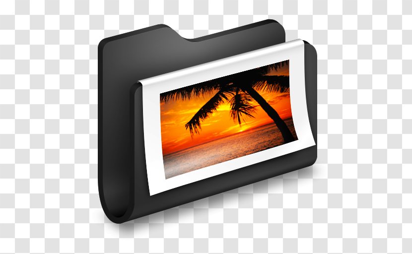 Multimedia Heat Electronics - Photos Black Folder Transparent PNG