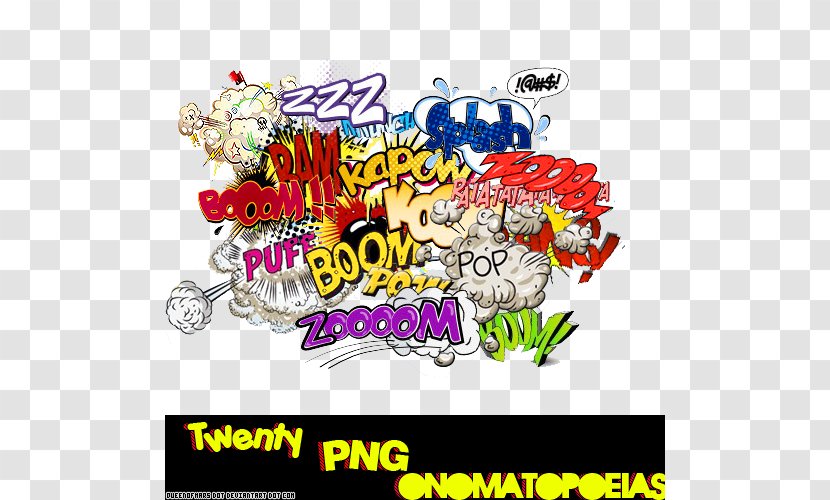 Onomatopoeia Comics Comic Book Art - Logo - FOOD BOARD Transparent PNG