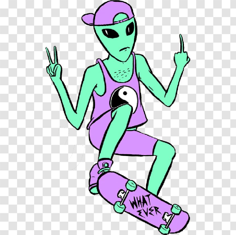 Sticker Drawing Alien Extraterrestrial Life - Cartoon Transparent PNG