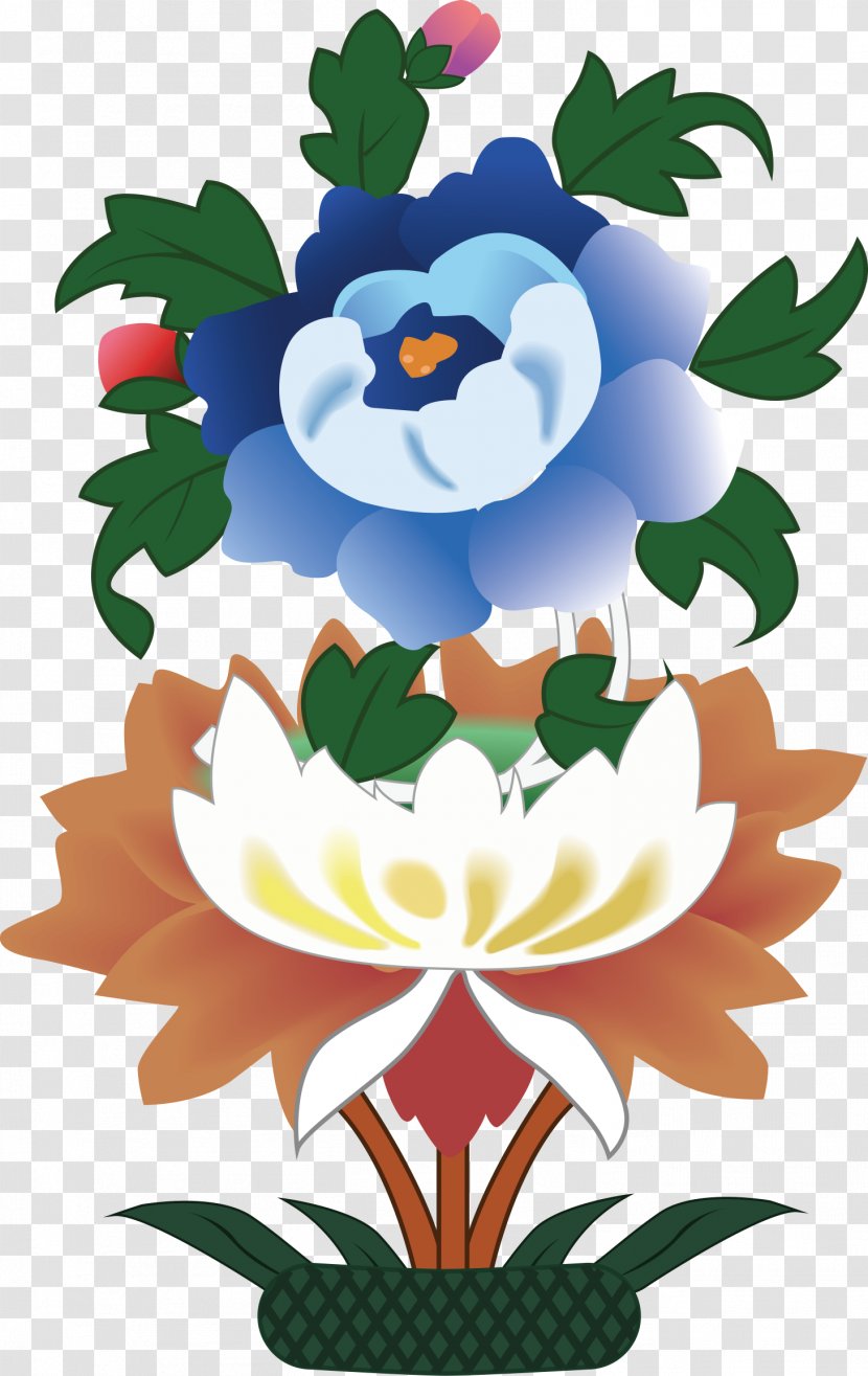 Tibetan People Ashtamangala Floral Design - Flower - Eight Auspicious Buckle Clip Free HD Transparent PNG