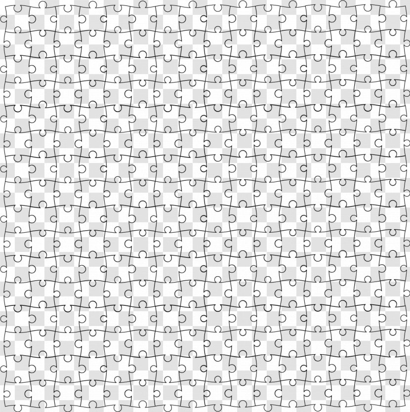Black And White Puzzle Area Pattern - Rectangle - Template Transparent PNG