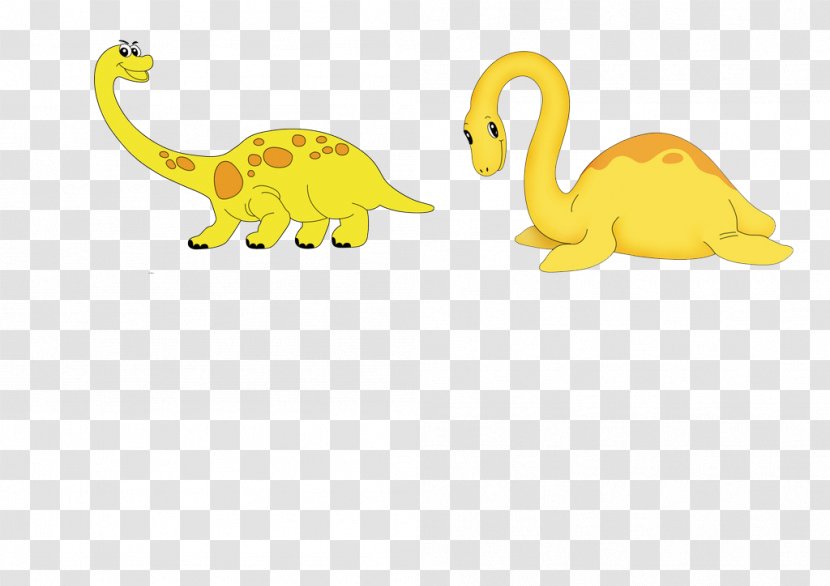 Dinosaur Lizard Animal - Jurassic - Yellow Cartoon Transparent PNG