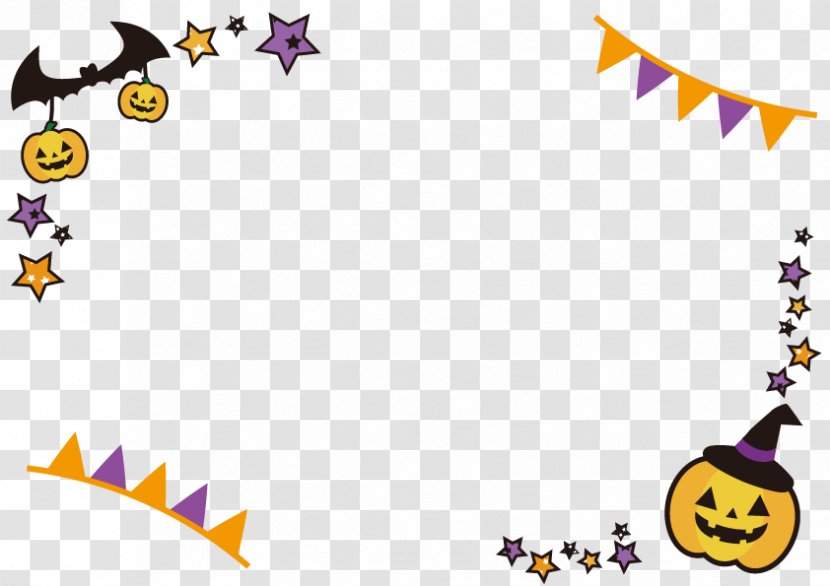 Simple Happy Halloween Transparent Frame. - Text - Smiley Transparent PNG