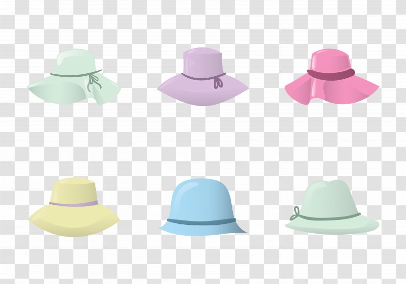 Hat Euclidean Vector Vecteur Computer File - Headgear - Different Styles Of Ladies Hats Transparent PNG