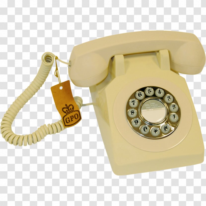 Telephone Retro Style 1970s Industrial Design - Computer Hardware Transparent PNG
