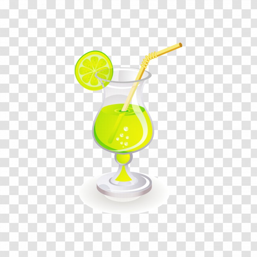 Drink Glass Cocktail Garnish Lime Plant - Liquid - Lemon Distilled Beverage Transparent PNG