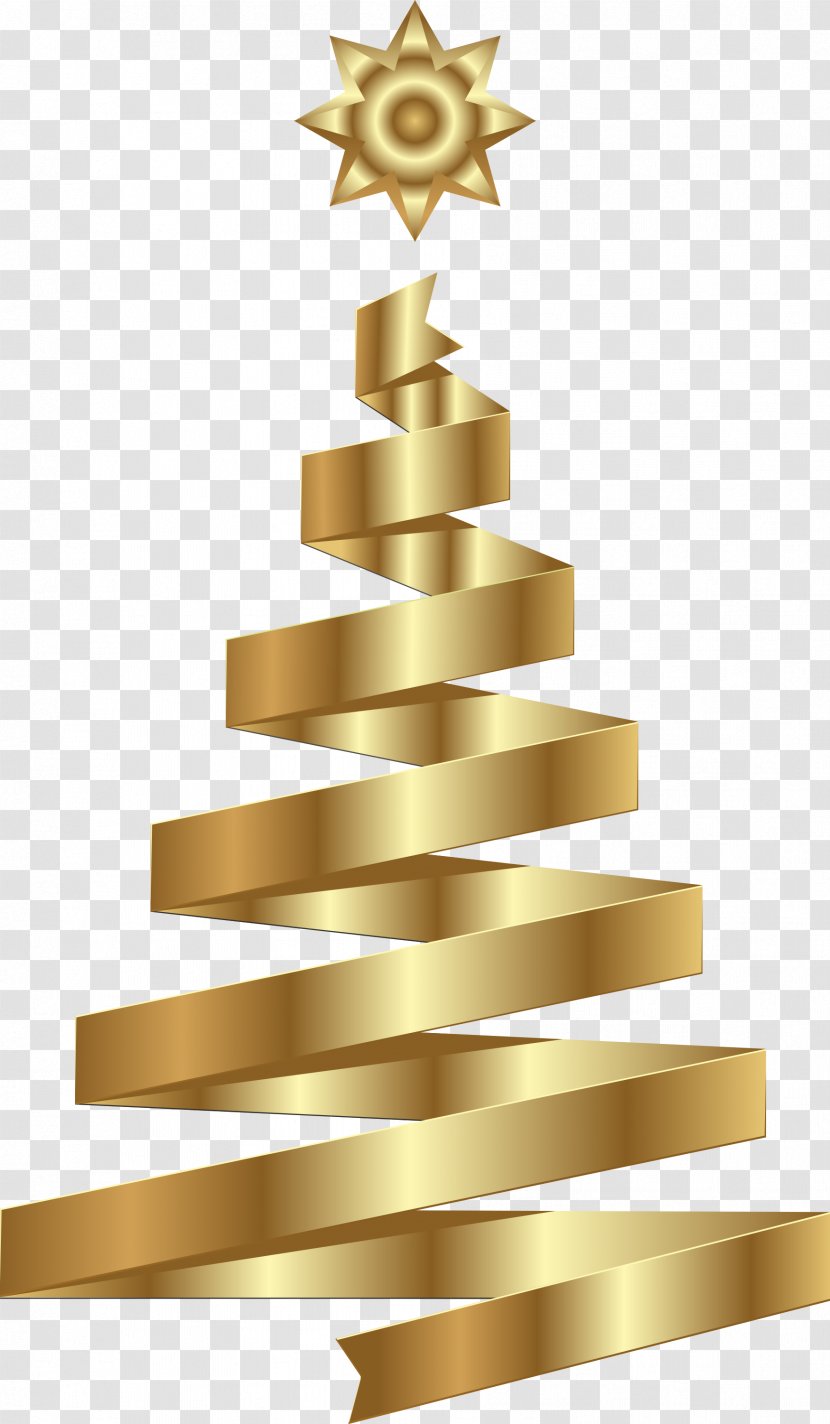 Christmas Tree Ornament Gold Transparent PNG