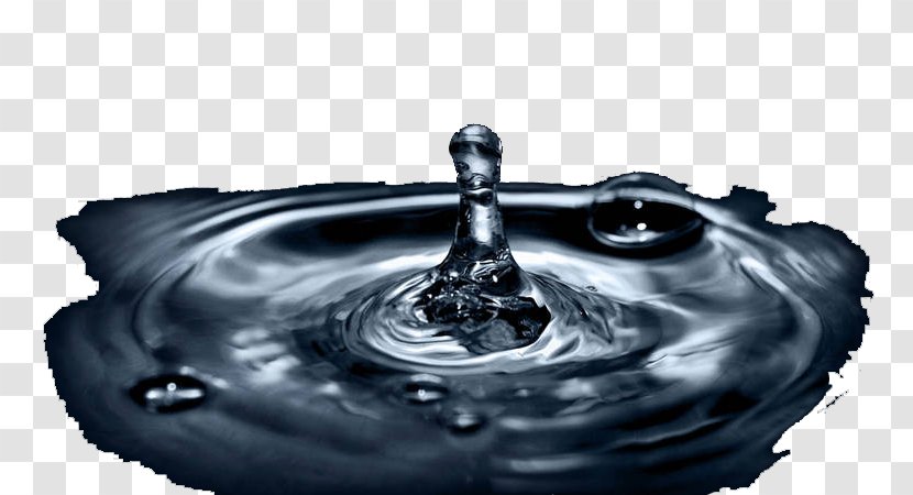 Drop Water - Monochrome Photography - Ripples Droplets Transparent PNG