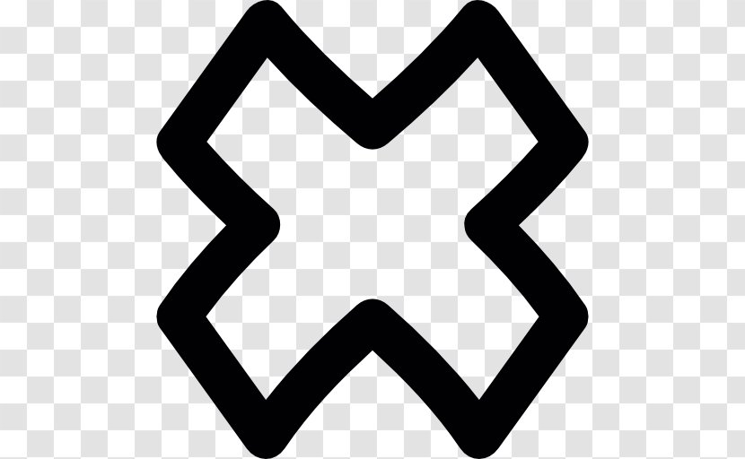 X Mark Sign Cross - Strike Spare Family Fun Center - Black And White Transparent PNG