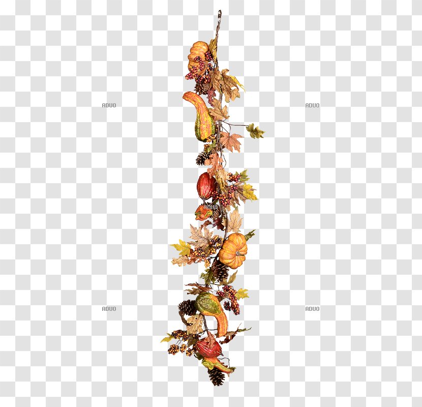 Garland Autumn Spring Cucurbita Christmas - Tendril Transparent PNG