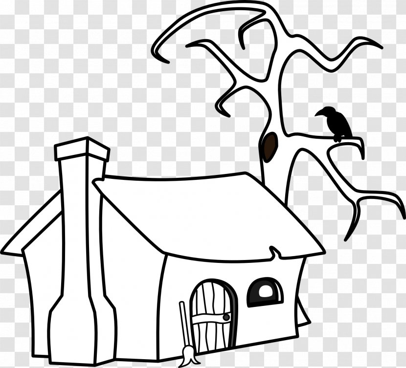Drawing House Cottage Witchcraft Clip Art - Log Cabin - Cliparts Transparent PNG