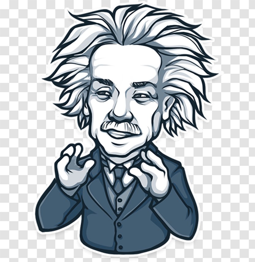 Albert Einstein Quotes Sticker Decal Einstein's Brain - Watercolor - Scientist Transparent PNG