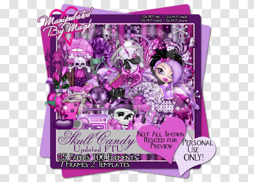 Digital Scrapbooking Calavera Train - Pink - Skull Candy Transparent PNG