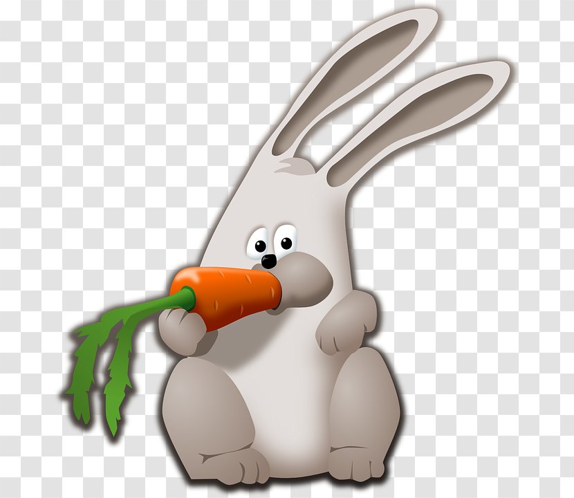 Easter Bunny Leporids Carrot Eating Clip Art - Fur - Cartoon Rabbit Transparent PNG