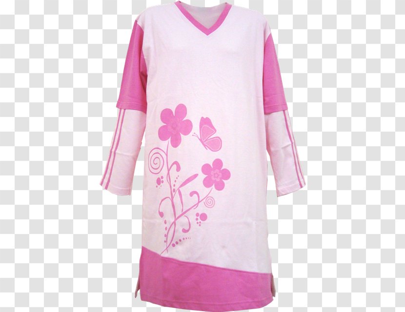 Sleeve T-shirt Shoulder Textile Blouse - Pink - Islamic Shopping Transparent PNG