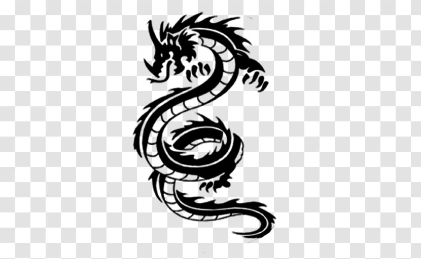 Tattoo Chinese Dragon Black-and-gray Mehndi - Yin And Yang - Symbol Tribal Transparent PNG
